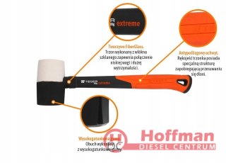 Młotek gumowy z trzonkiem fiberglass 450 g Extreme / TEGER