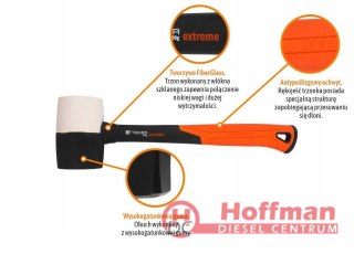 Młotek gumowy z trzonkiem fiberglass 910 g Extreme / TEGER
