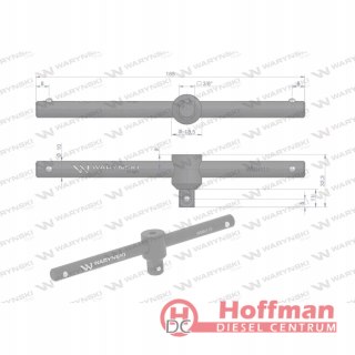 Pokrętło typu T 3/8 do nasadek końcówek Waryński