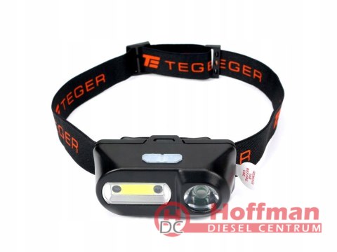 Latarka lampka czołówka LED COB 200 Lm z czujnikiem ruchu Teger