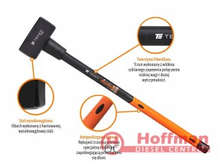 Młotek młot kamieniarski wyburzeniowy dwukierunkowy fiberglass 5kg TEGER