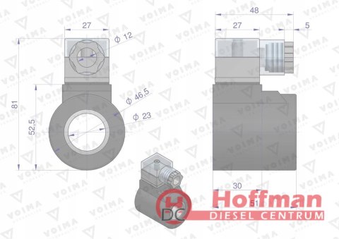 CEWKA DO ROZDZIELACZA Voima V-6-CEW-12V ELEKTROZAWÓR CETOP 3 NG6 50L