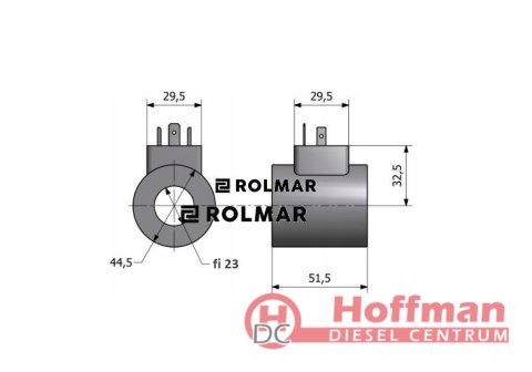 Cewka dzielnika ELEKTROZAWÓR DVS6/50L, DVS6/50 L/MIN 12V ROLMAR