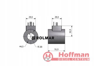 Cewka dzielnika elektrozaworu DVS6/50L, DVS6/50 L/MIN 24V elektrozawór