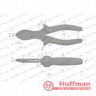 SZCZYPCE OBCINACZKI DO KABLI WARYŃSKI 180mm