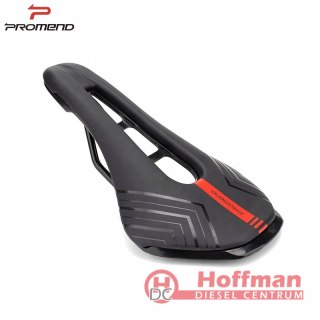 Siodło rowerowe PROMEND SD-562 czarno czerwone szosowe siodełko z otworem