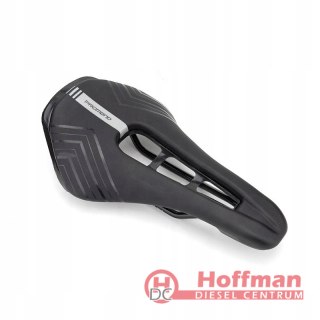 Siodło rowerowe PROMEND SD-562 czarno srebrne szosowe wygodne z otworem